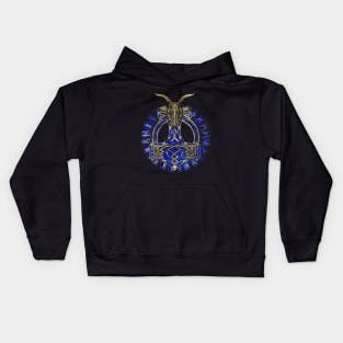 The hammer of Thor - Gold and Lapis Lazuli Kids Hoodie